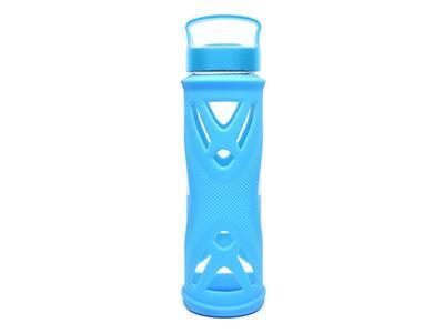 Botella de agua de vidrio con tapa a rosca