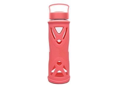 Botella de agua de vidrio con tapa a rosca
